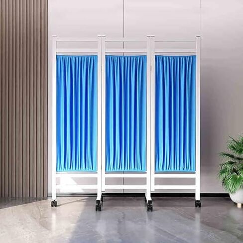 Foldable Mobile Medical Privacy Screen - Stainless Steel Roll Divider for Office, Beauty Salon, Hospital - Portable Temporary Partition for Patient Privacy in Saudi Arabia
