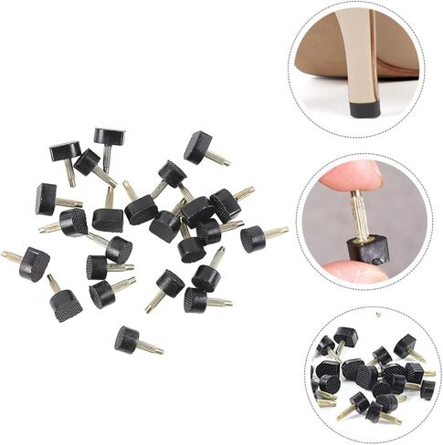 SAFIGLE 30Pairs Protective Heel Covers for High Heels Durable Reusable Shoe Accessories Black for Preventing Sinking Grass Mud and Cracks in Saudi Arabia