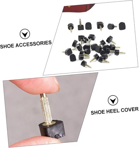 SAFIGLE 30Pairs Protective Heel Covers for High Heels Durable Reusable Shoe Accessories Black for Preventing Sinking Grass Mud and Cracks in Saudi Arabia