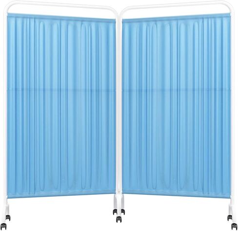 Portable Freestanding Privacy Screen on Wheels - Versatile Room Divider for Hospitals, Salons, Offices - Adjustable, Lightweight, Easy to Move, Ideal for Patient Privacy and Workspaces in Saudi Arabia
