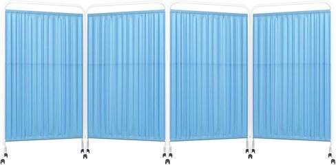 Portable Freestanding Privacy Screen on Wheels - Versatile Room Divider for Hospitals, Salons, Offices - Adjustable, Lightweight, Easy to Move, Ideal for Patient Privacy and Workspaces in Saudi Arabia