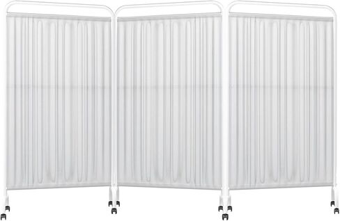 Portable Freestanding Privacy Screen on Wheels - Versatile Room Divider for Hospitals, Salons, Offices - Adjustable, Lightweight, Easy to Move, Ideal for Patient Privacy and Workspaces in Saudi Arabia