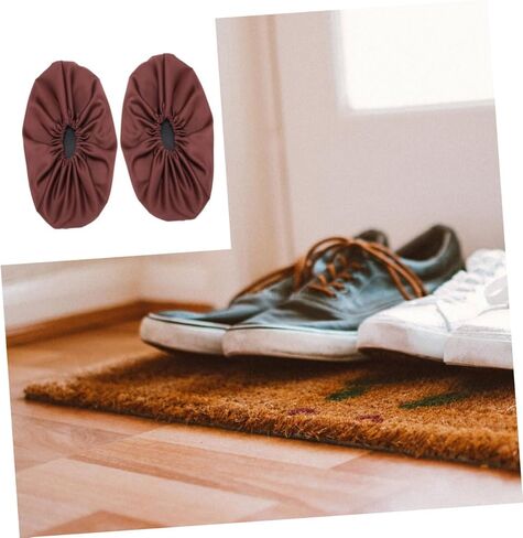 Holibanna Thicken Reusable Shoe Covers 5-Pair Anti-Skid Overshoes for Home Use Sturdy Non-Slip Shoes Pouch Machine Washable Protects Floors and Carpets in Saudi Arabia
