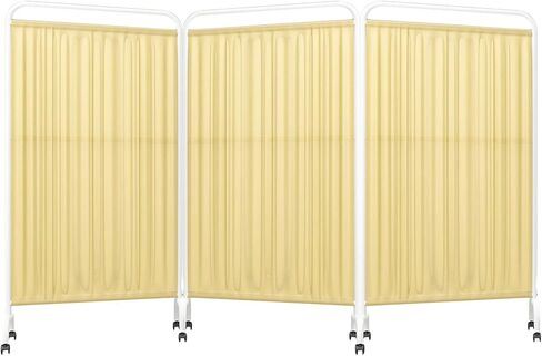 Freestanding Privacy Screen with 360° Silent Wheels - Portable Room Divider for Salons, Hospitals, Clinics, and Office Spaces - Adjustable, Lightweight, Easy Mobility in Saudi Arabia