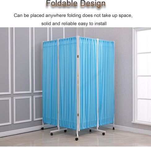 Adjustable 4-Panel Folding Privacy Screens for Medical Facilities - Portable Room Dividers for Patient Privacy, Exam Rooms, and Healthcare Settings in Saudi Arabia