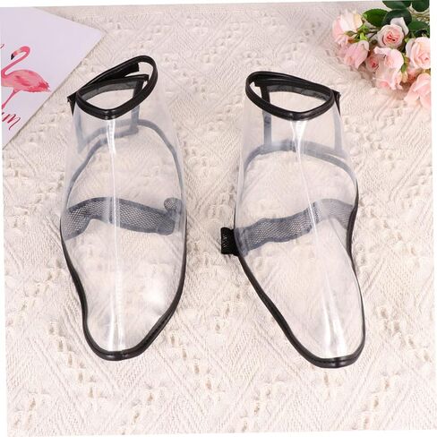 PartyKindom 1 Pair Haircut Shoe Covers Transparent Protective Shoe Covers for Hairdressers S for Salon Use and Preventing Hair from Falling in Saudi Arabia