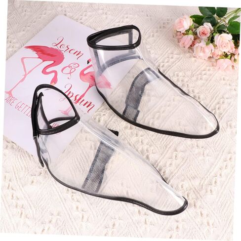 PartyKindom 1 Pair Haircut Shoe Covers Transparent Protective Shoe Covers for Hairdressers S for Salon Use and Preventing Hair from Falling in Saudi Arabia