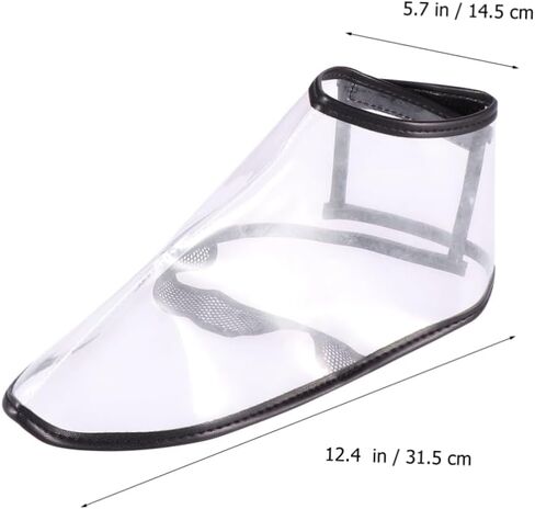 PartyKindom 1 Pair Haircut Shoe Covers Transparent Protective Shoe Covers for Hairdressers S for Salon Use and Preventing Hair from Falling in Saudi Arabia
