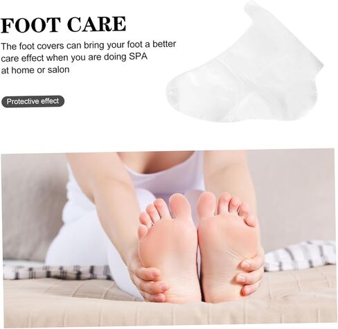 SUPVOX 200 Pcs Disposable Foot Covers Non-Slip Waterproof Plastic Shoe Covers for Daily Use Pedicure and Ice Skating in Saudi Arabia