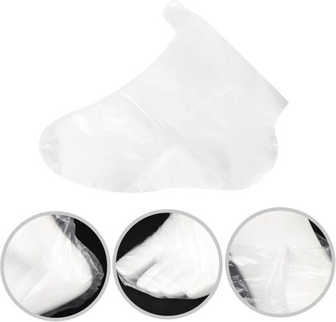 SUPVOX 200 Pcs Disposable Foot Covers Non-Slip Waterproof Plastic Shoe Covers for Daily Use Pedicure and Ice Skating in Saudi Arabia