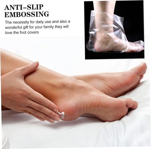 SUPVOX 200 Pcs Disposable Foot Covers Non-Slip Waterproof Plastic Shoe Covers for Daily Use Pedicure and Ice Skating in Saudi Arabia