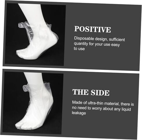 SUPVOX 200 Pcs Disposable Foot Covers Non-Slip Waterproof Plastic Shoe Covers for Daily Use Pedicure and Ice Skating in Saudi Arabia