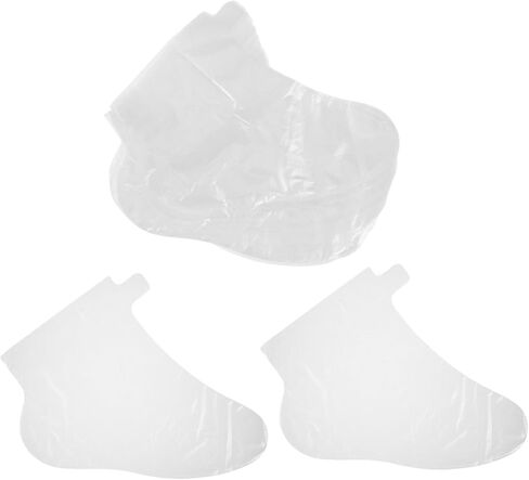 PartyKindom 100PCS Disposable Waterproof Plastic Foot Covers for Feet Care Moisturizing Socks for Pedicure in Saudi Arabia