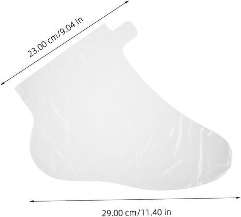 PartyKindom 100PCS Disposable Waterproof Plastic Foot Covers for Feet Care Moisturizing Socks for Pedicure in Saudi Arabia