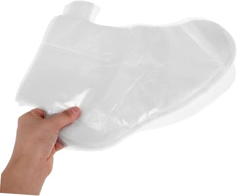 PartyKindom 100PCS Disposable Waterproof Plastic Foot Covers for Feet Care Moisturizing Socks for Pedicure in Saudi Arabia