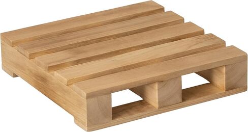 Vintiquewise 13-inch Rustic Wooden Pallet Display Stand Natural Wood Riser for Home Decor Table Centerpiece Candle or Dessert Holders Plant Pot DIY Craft Party Accents and Event Presentation in Saudi Arabia