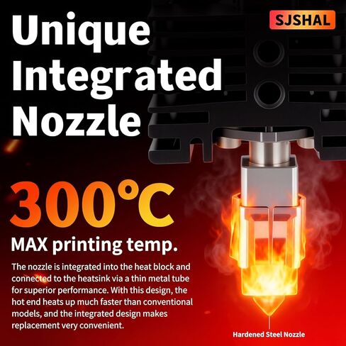 مجموعة Bamboo Lab P1P، P1S Hotend الكاملة، نهاية ساخنة من الفولاذ المقوى للتجميع الكامل مع فوهة 0.4 مم، ومروحة تبريد، وثرمستور، واستبدال كتلة تسخين الطارد للطابعة ثلاثية الأبعاد من سلسلة P1 in Saudi Arabia