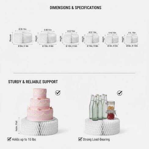 8 Pack Buffet Risers for Table Display, Foldable Display Risers for Cake and Cupcakes, Cake Stands and Dessert Table Display Set for Buffets, Weddings, and Parties in Saudi Arabia