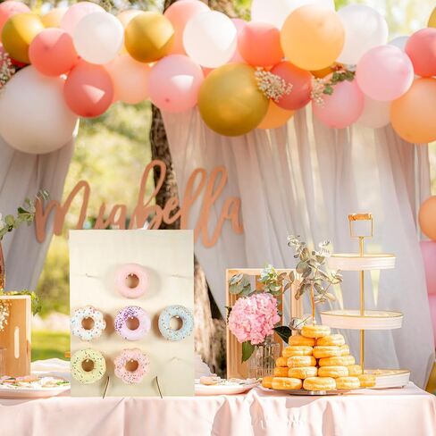 PRETYZOOM Wooden Donut Display Stand 15.74X11.81X1.96In Pastry Display Rack with Smooth Surface for Wedding Party Dessert Table and Kitchen Donut Holder in Saudi Arabia