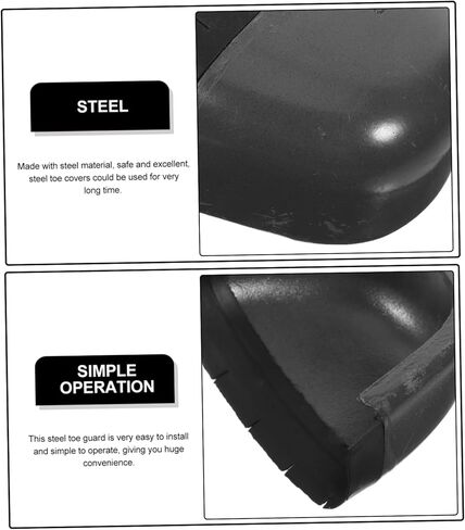 SOLUSTRE Safety Toe Caps for Work Shoes Toe Covers Anti-Puncture Properties Wear-Resistant Design and Universal Fit for Outdoor Activities in Saudi Arabia