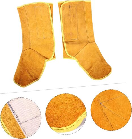 Alipis Welding Foot Protector Covers Sturdy Cowhide Leather Protective Footwear for Welders Waterproof and Wear-Resistant Foot Covers 1 Pair in Saudi Arabia