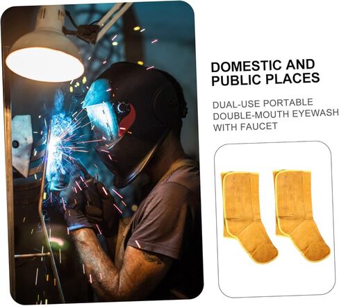 Alipis Welding Foot Protector Covers Sturdy Cowhide Leather Protective Footwear for Welders Waterproof and Wear-Resistant Foot Covers 1 Pair in Saudi Arabia