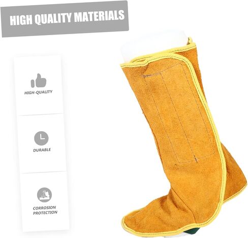 Alipis Welding Foot Protector Covers Sturdy Cowhide Leather Protective Footwear for Welders Waterproof and Wear-Resistant Foot Covers 1 Pair in Saudi Arabia