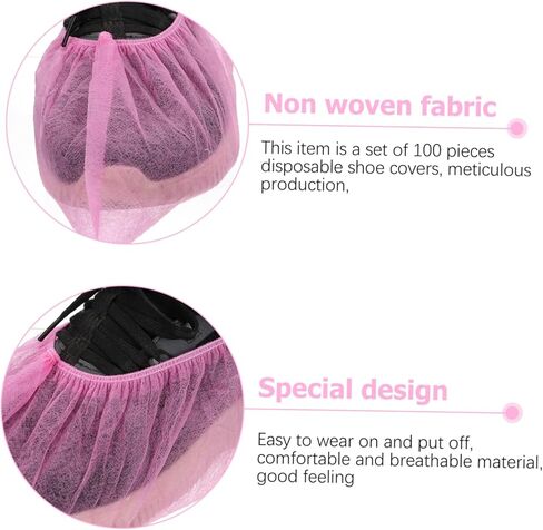 Veemoon 100Pcs Disposable Non Woven Shoes Cover Breathable Shoe Protector for Thick Keep Floors Clean and Spotless in Saudi Arabia