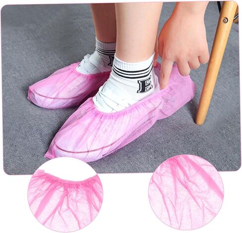 Veemoon 100Pcs Disposable Non Woven Shoes Cover Breathable Shoe Protector for Thick Keep Floors Clean and Spotless in Saudi Arabia