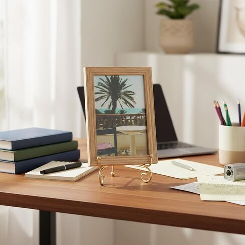 6 Pcs 3 Size Gold Plate Stands for Display, 4 6 8 Inch Plate Holder & 6Cup and Saucer Display Stand for Displaying Picture Frames, Book, Card, Mug Organizer, Bowl, Decorative Plates, Tablet and Art in Saudi Arabia