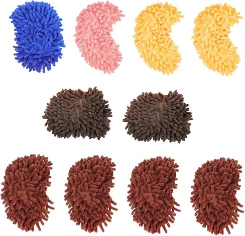 PartyKindom 10pcs Mop Covers for Shoes Floor Cleaner Covers Water Absorbent Lightweight Easy to Wear Random Color in Saudi Arabia