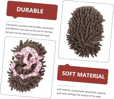 PartyKindom 10pcs Mop Covers for Shoes Floor Cleaner Covers Water Absorbent Lightweight Easy to Wear Random Color in Saudi Arabia