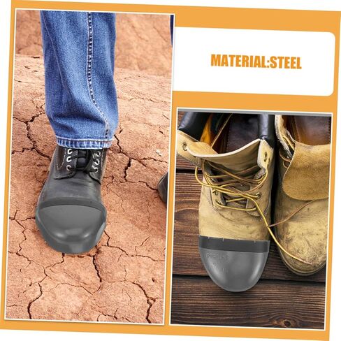 DOITOOL 2Pairs Sturdy Toe Protectors Wear Resistant Safety Covers Metal Toe Caps for Men Women for Construction Warehouse Factory Use in Saudi Arabia