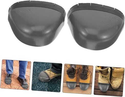 DOITOOL 2Pairs Sturdy Toe Protectors Wear Resistant Safety Covers Metal Toe Caps for Men Women for Construction Warehouse Factory Use in Saudi Arabia