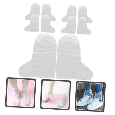 VICASKY 2sets 10pcs Disposable Foot Cover Film Transparent Moisturizing Foot Care Sleeves for Salon Use Thickened Design and Relaxation 10pcs*2 in Saudi Arabia