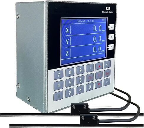 Mini tTtl Readout LCD Set DRO Magnetic 2 Axis Optical Lathe Electronic Linear Scales Digital Measuring,S35-3-5M-1 in Saudi Arabia