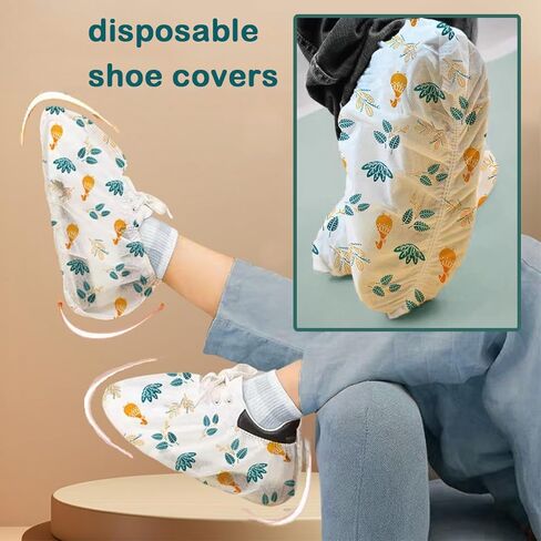 40 Pcs(20 Pairs) Disposable Shoe Covers Non Woven Fabric Shoe Covers Non Woven Boot Cover for Indoor Use,Home Cleaning in Saudi Arabia