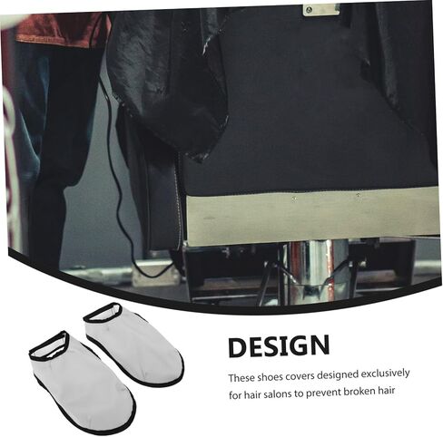 أغطية أحذية قماشية من VALICLUD، زوج واحد من قماش الحلاق المسامي غير الضبابي لقص الشعر مقاوم للماء وسهل التنظيف لمحترفي الصالون in Kuwait