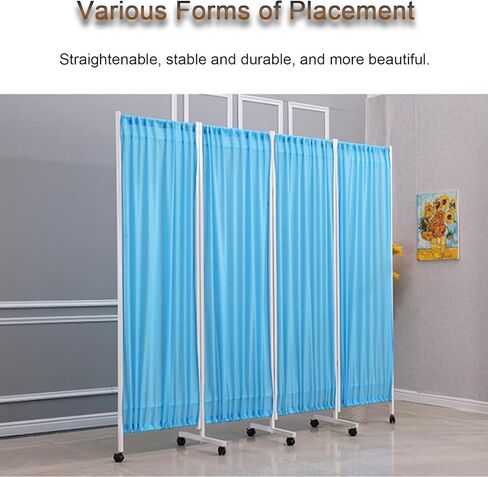 Adjustable 4-Panel Folding Privacy Screens for Medical Facilities - Versatile Room Dividers for Enhanced Patient Privacy and Space Management in Saudi Arabia