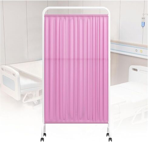 Portable Medical Privacy Screen - 6ft High Room Divider with Wheels, 1-Panel Folding Privacy Screen for Clinics, Offices, and Beauty Salons - Yellow Color in Saudi Arabia