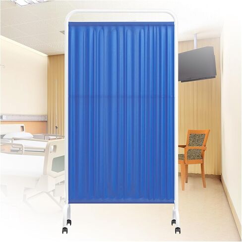 5-Panel Folding Medical Privacy Screen with 360° Swivel Casters - Portable Room Divider for Clinics, Offices, Restaurants, and Salons - Pink Privacy Partition for Enhanced Confidentiality in Saudi Arabia