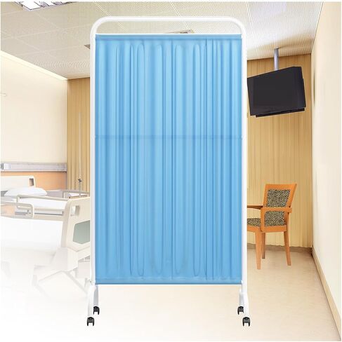5-Panel Folding Medical Privacy Screen with 360° Swivel Casters - Portable Room Divider for Clinics, Offices, Restaurants, and Salons - Pink Privacy Partition for Enhanced Confidentiality in Saudi Arabia
