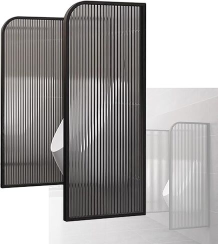 Black Urinal Privacy Screen - Waterproof Toilet Partition Baffle for Adults, 2PCS Set for Hotels & Public Restrooms, Durable Toilet Protection Solution in Saudi Arabia