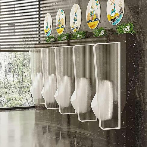 Wall-Mounted Urinal Privacy Screen, Rose Gold Toilet Partition Divider for Men, 4 pcs Baffle Protection for Schools & Malls, Stylish & Durable Toilet Privacy Solution in Saudi Arabia