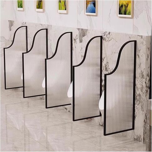Durable Wall Mounted Urinal - Tempered Glass Toilet Partition for Public Restrooms in Hotels, Schools & Malls - Stylish & Long-Lasting Design in Saudi Arabia