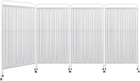 Foldable Privacy Screen with Swivel Wheels - Easy Assembly Room Divider for Clinics, Hospitals, and Offices - Portable Privacy Solution for Patient and Staff Comfort in Saudi Arabia