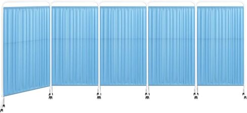 Foldable Privacy Screen with Swivel Wheels - Easy Assembly Room Divider for Clinics, Hospitals, and Offices - Portable Privacy Solution for Patient and Staff Comfort in Saudi Arabia
