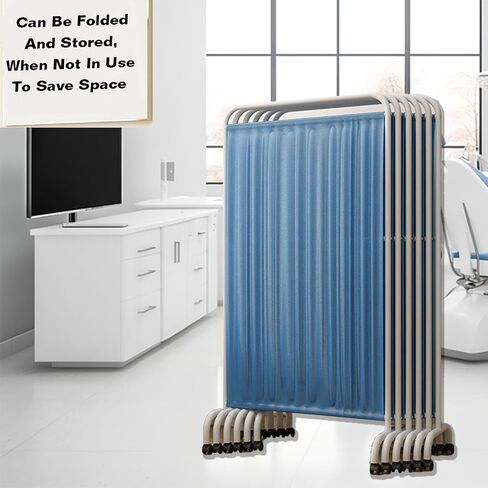 Foldable Privacy Screen with Swivel Wheels - Easy Assembly Room Divider for Clinics, Hospitals, and Offices - Portable Privacy Solution for Patient and Staff Comfort in Saudi Arabia