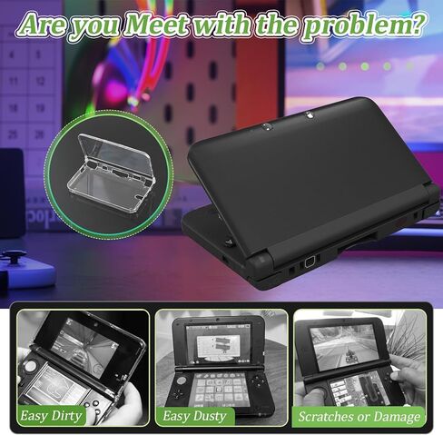 Transparent Hard Shell Case Cover for Nintendo 3DS XL/LL Protective Hard Clear Crystal Case Accessories Replacement Parts in Saudi Arabia