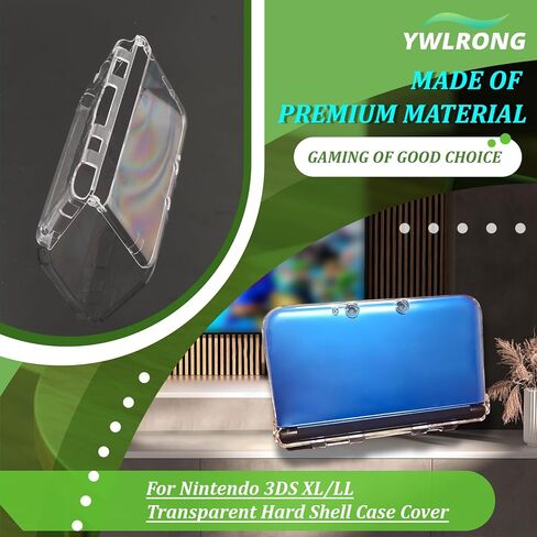 Transparent Hard Shell Case Cover for Nintendo 3DS XL/LL Protective Hard Clear Crystal Case Accessories Replacement Parts in Saudi Arabia